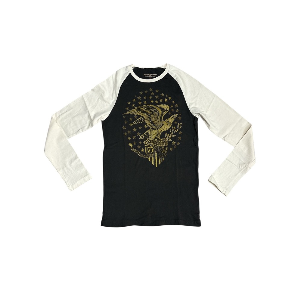 Ralph Lauren Denim & Supply Gold Eagle Raglan Tee‎ XS American Grunge Streetweat